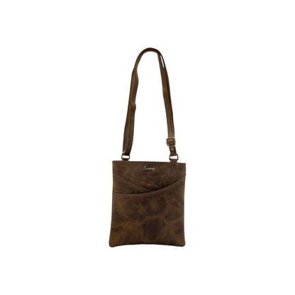 Vintage Leather Men's Leather Sling Bag – Crossbody Travel Bag with Multiple Compartments /Messenger Bag # 2862