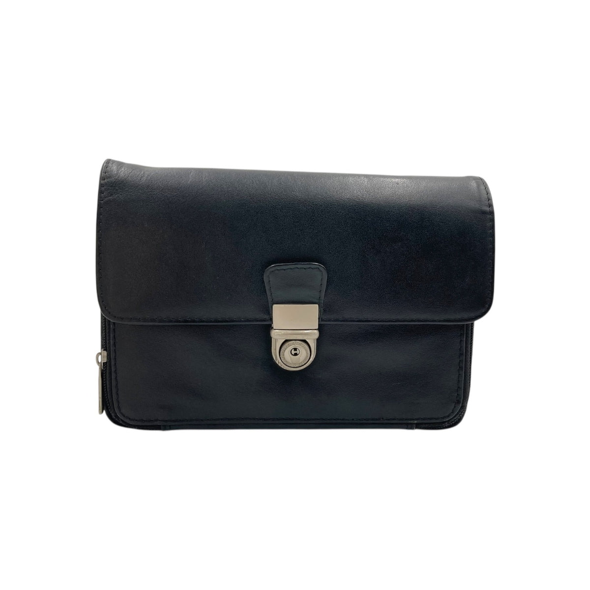 Hand Pouch, Wash Bag, Toiletry, Genuine Leather # 2030
