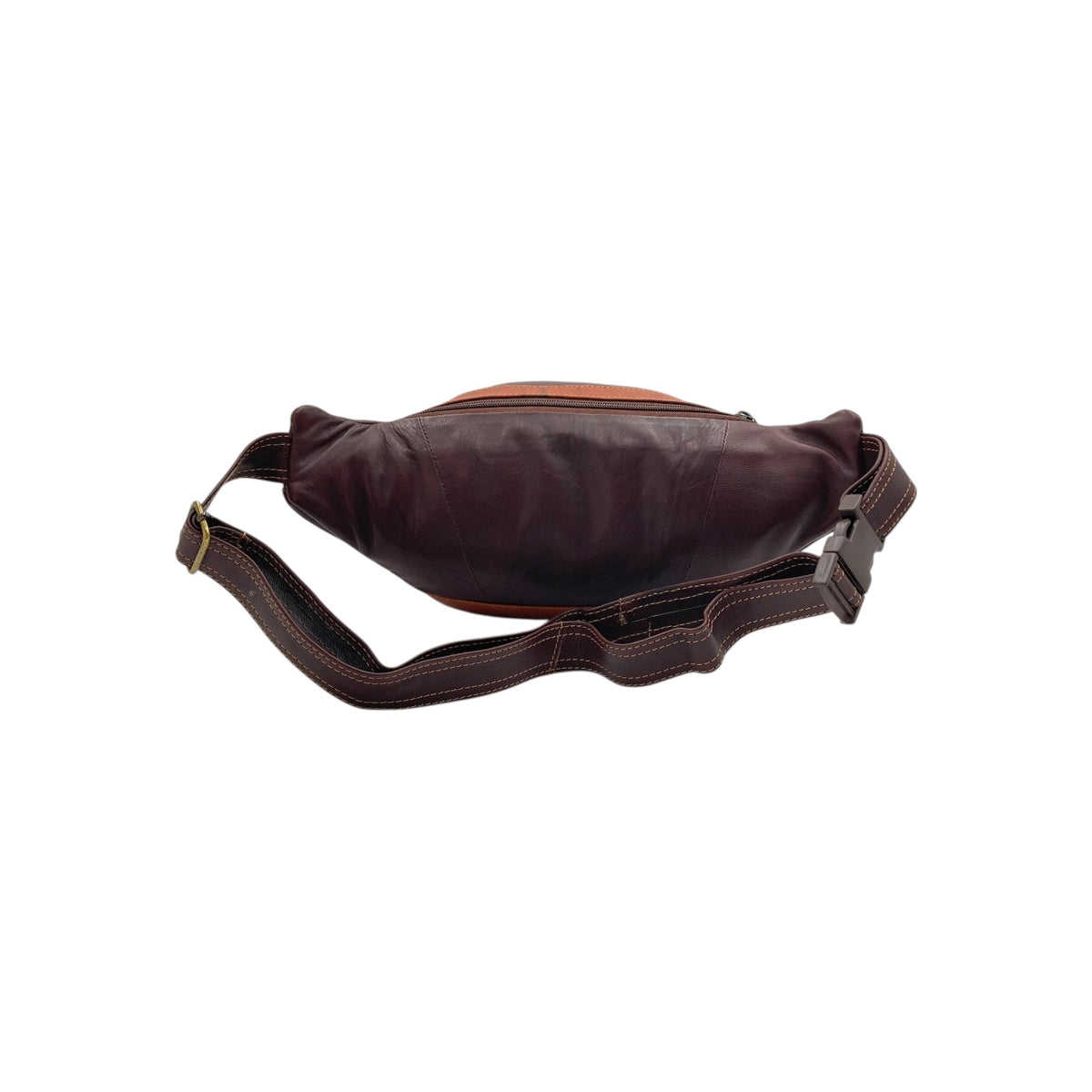 Classic Leather Belt Bag with Three Zippers – Sling Bag for Men & Women ,Belt pouch, Leather Waist Bag  # 2072
