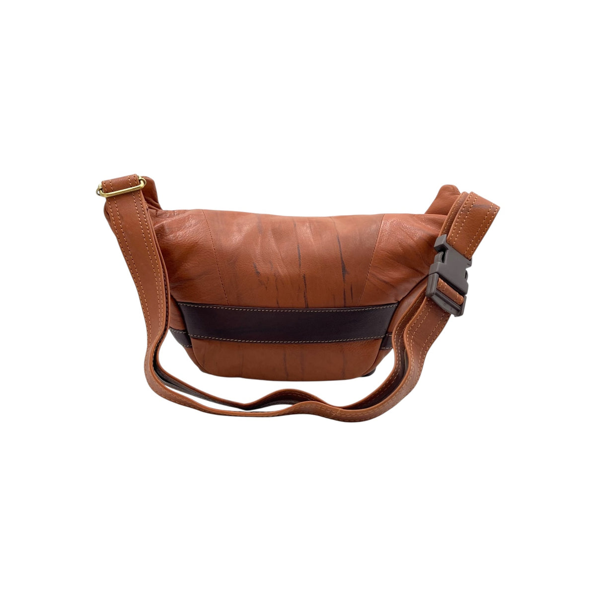 Classic Leather Belt Bag with Three Zippers – Sling Bag for Men & Women ,Belt pouch, Leather Waist Bag  # 2072