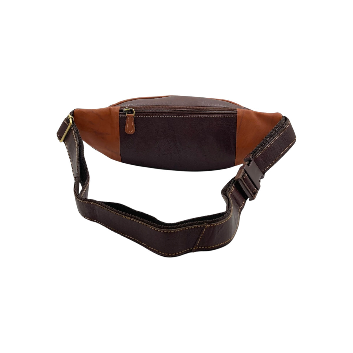 Classic Leather Belt Bag with Three Zippers – Sling Bag for Men & Women ,Belt pouch, Leather Waist Bag  # 2179