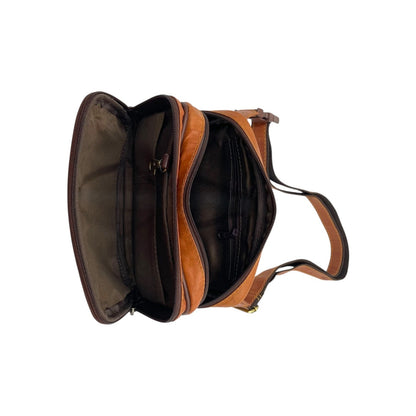 Classic Leather Belt Bag with Three Zippers – Sling Bag for Men & Women ,Belt pouch, Leather Waist Bag  # 2295