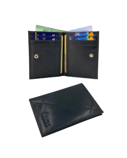 Slim Bifold Inside Button Card & Cash Wallet # RFID 1977L