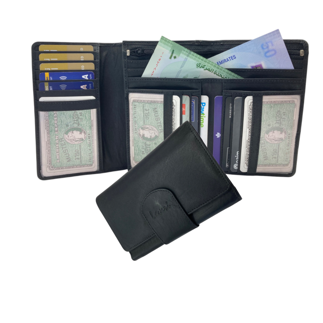 Women's Multi-Color Trifold Leather Wallet  # 1077