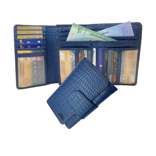 Women's Multi-Color Trifold Leather Wallet  # 1077