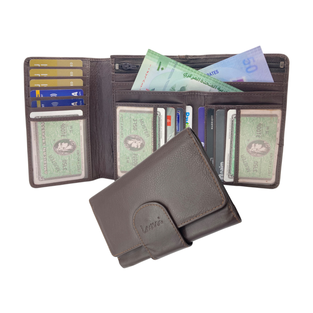 Women's Multi-Color Trifold Leather Wallet  # 1077