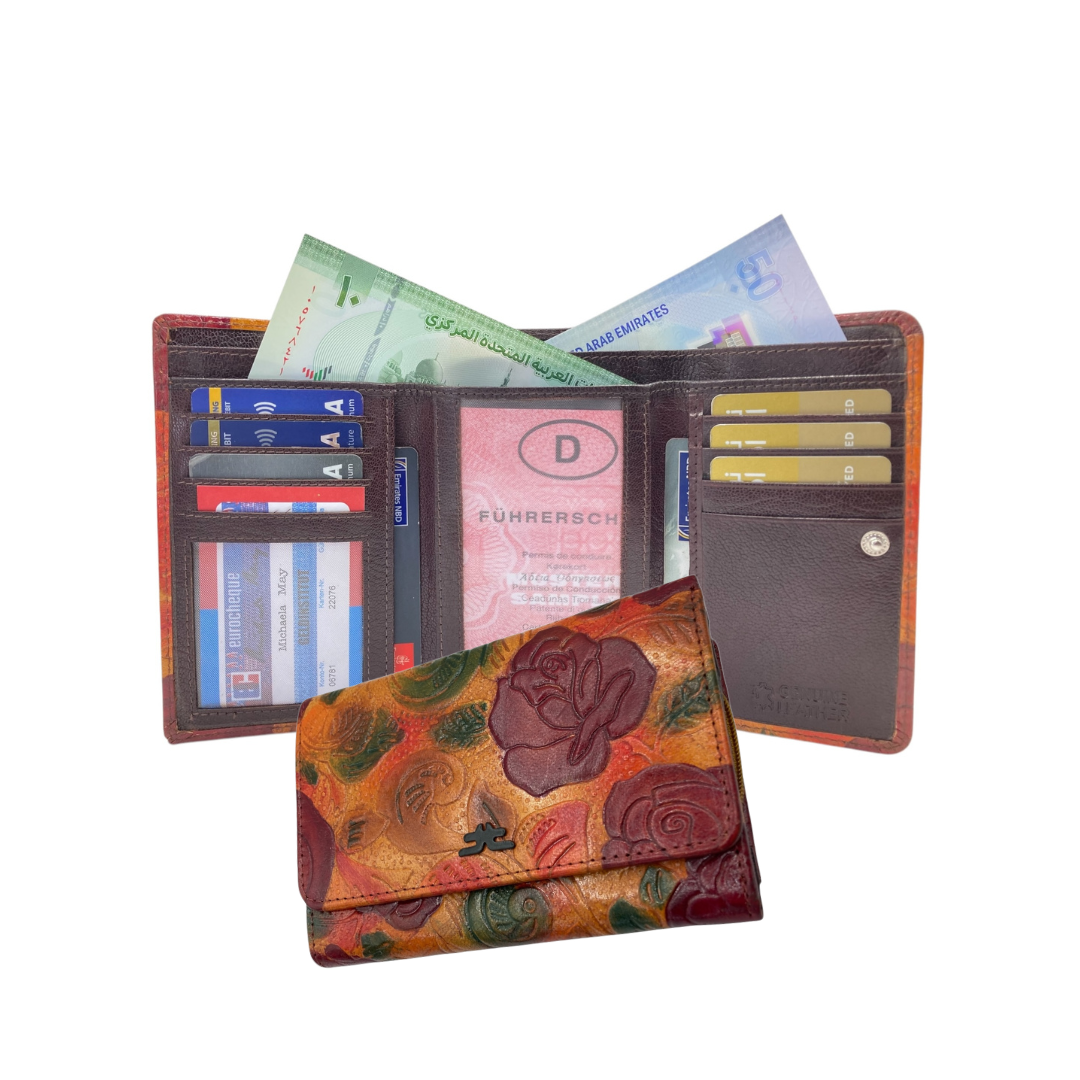 Women's Multi-Color Leather Wallet  # 1681