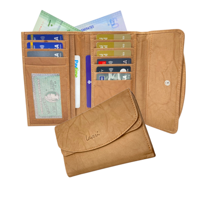 Women's Multi-Color Leather Wallet 11 Cards & Coins Wallet # 818