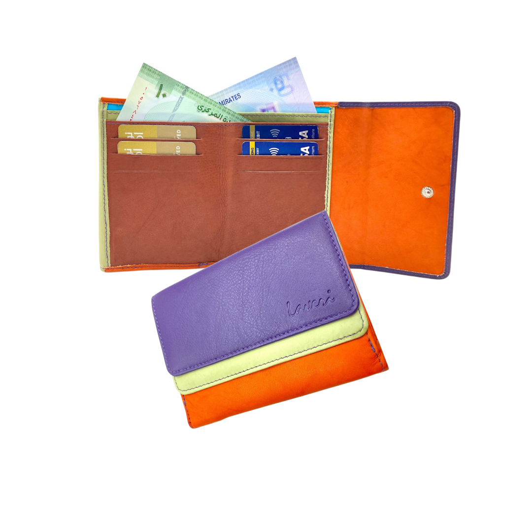 Women's Multi-Color Leather Wallet  # 549