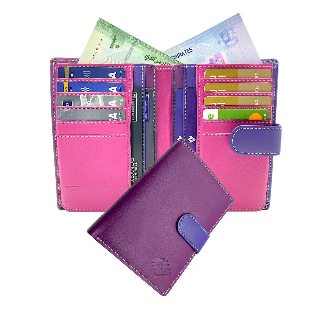 Women's Multi-Color Leather Wallet # JD4140