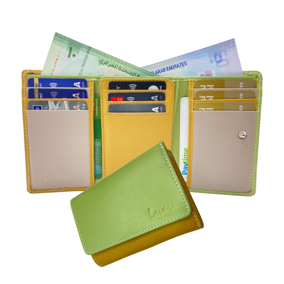 Women's Multi-Color TriFold Leather Wallet  # 1354NP