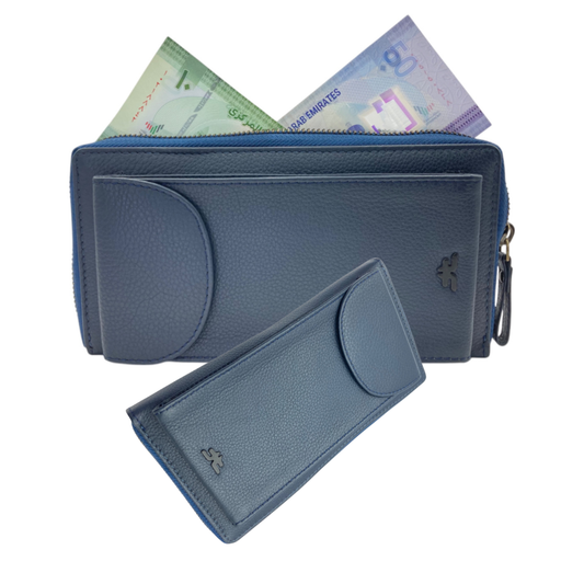 Women's Multipurpose Full Zip Phone Purse Bag with Shoulder Strap # 4570