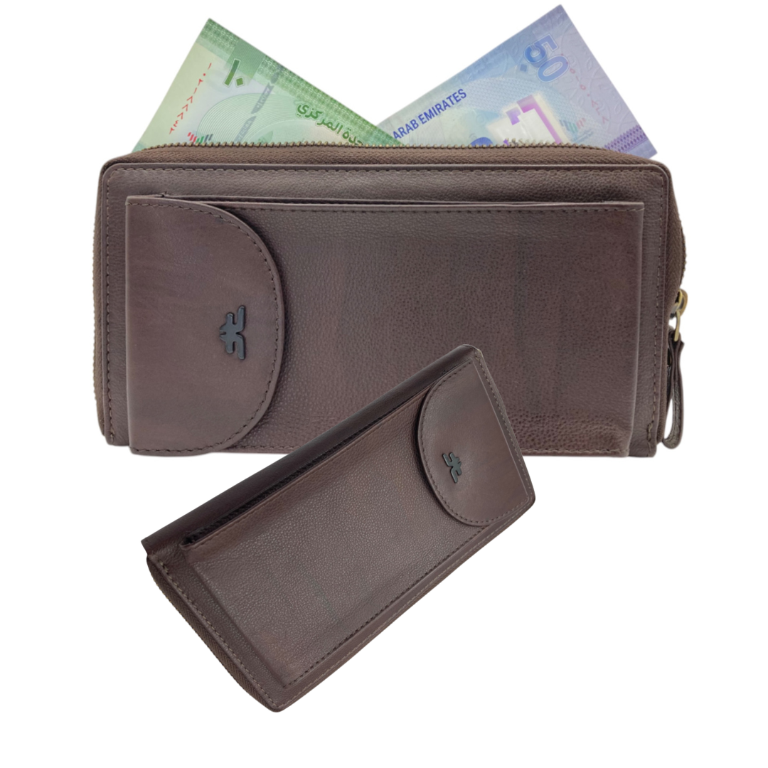 Women's Multipurpose Full Zip Phone Purse Bag with Shoulder Strap # 4570
