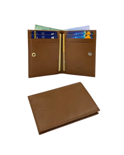 Slim Bifold Inside Button Card & Cash Wallet # RFID 1977L