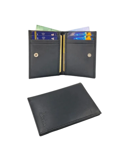 Slim Bifold Inside Button Card & Cash Wallet # RFID 1977L