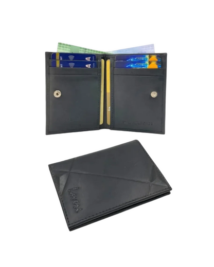 Slim Bifold Inside Button Card & Cash Wallet # RFID 1977L
