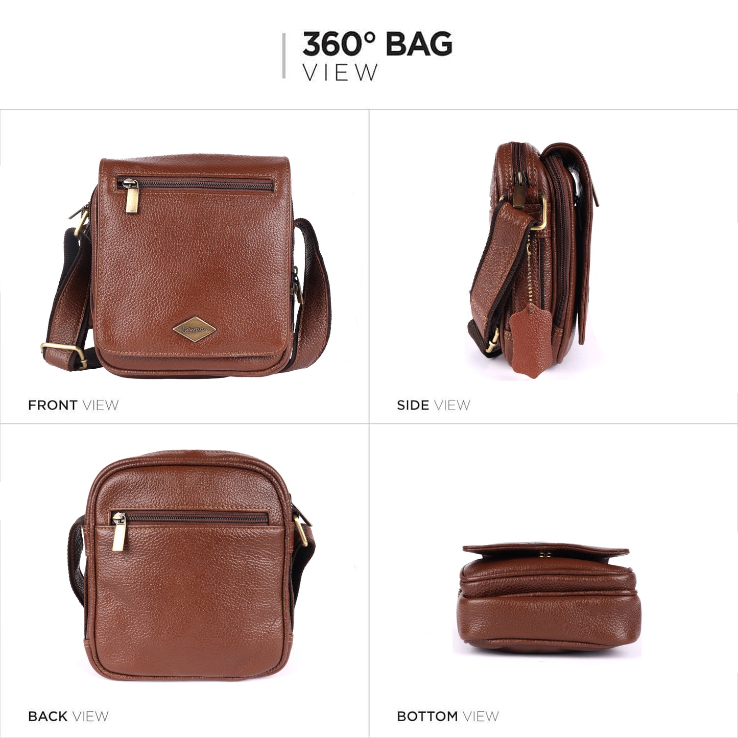 Kabi Leather Crossbody/Messenger Bag #2355