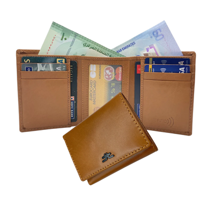 Trifold Wallet RFID Slim 10CC Double Stitch # 1508