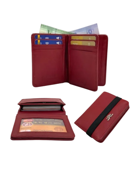 Compact Credit Cards & Cash Wallet With RFID # 4193A [ELASTIC]