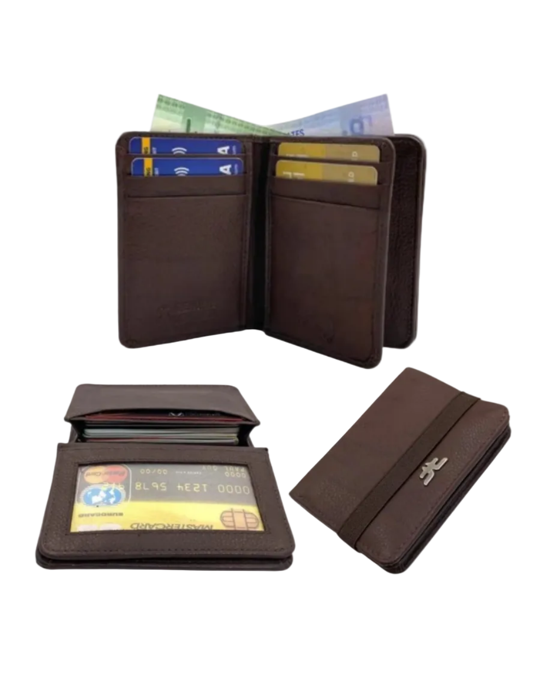 Compact Credit Cards & Cash Wallet With RFID # 4193A [ELASTIC]