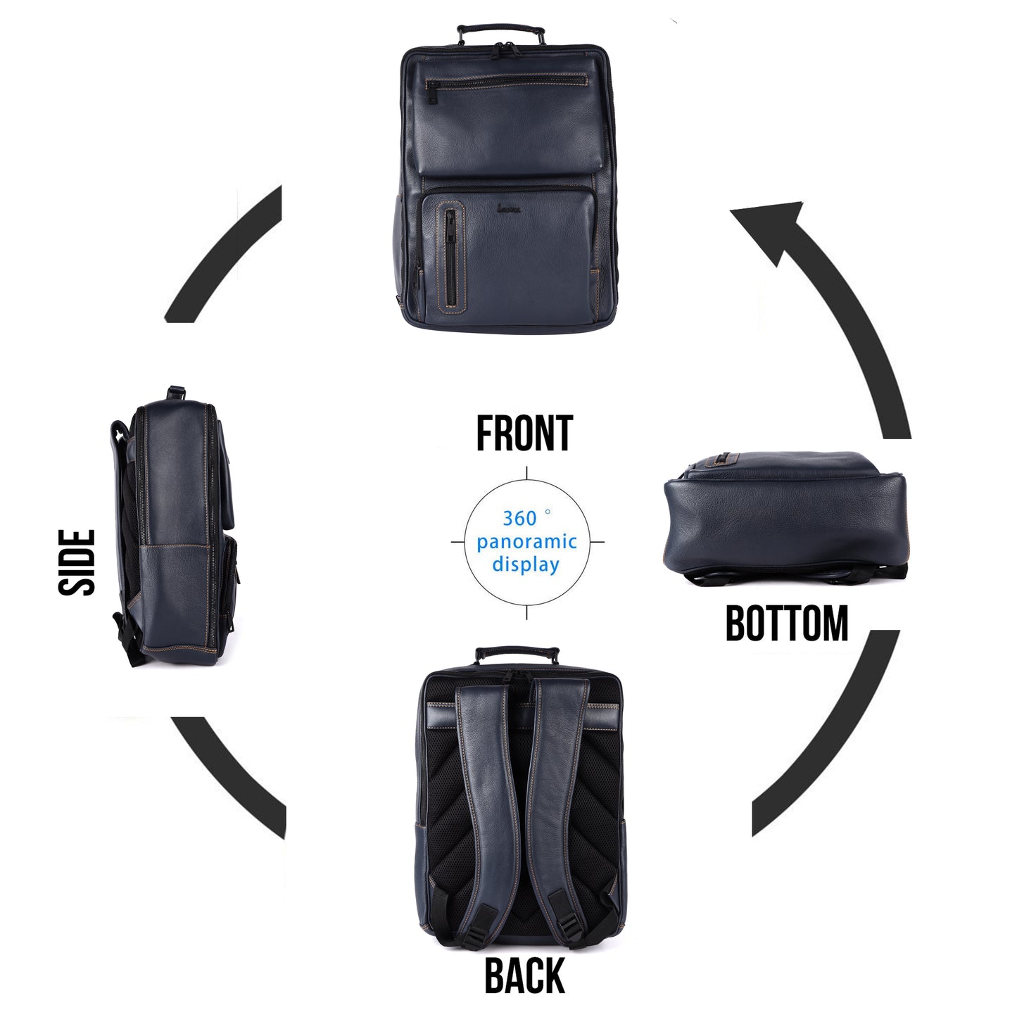 Venture Premium Leather Backpack #2832