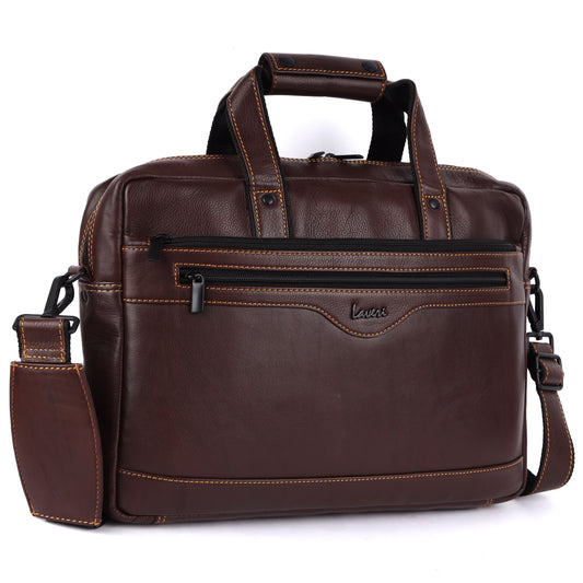 Trailblazer Premium Leather Laptop Bag #2815