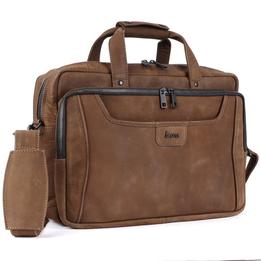 Voyager Leather Laptop Bag Premium #2818