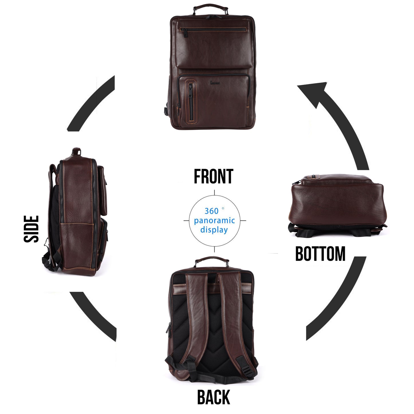 Venture Premium Leather Backpack #2832