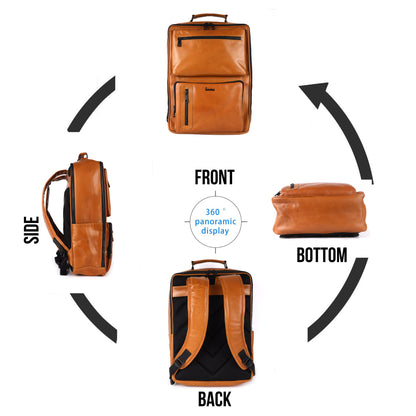 Venture Premium Leather Backpack #2832