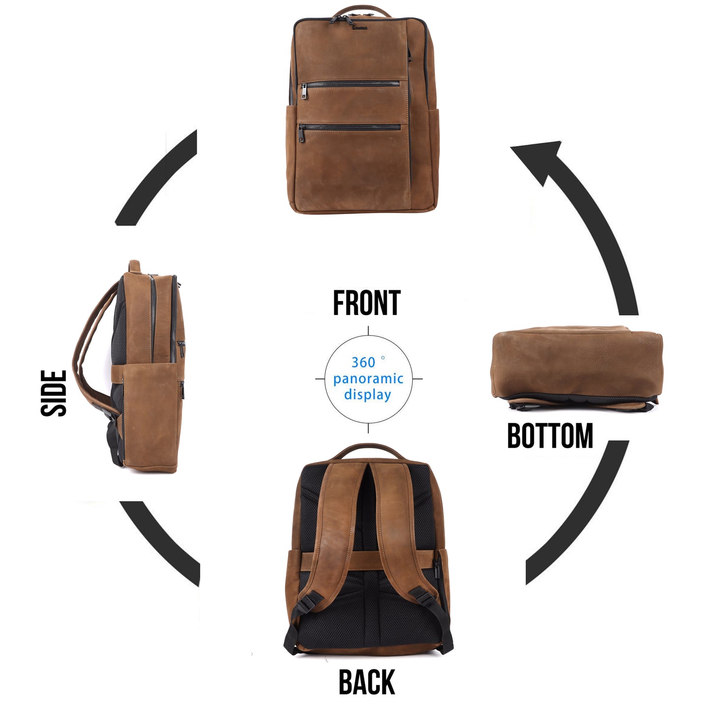 Voyager Leather Backpack #2834