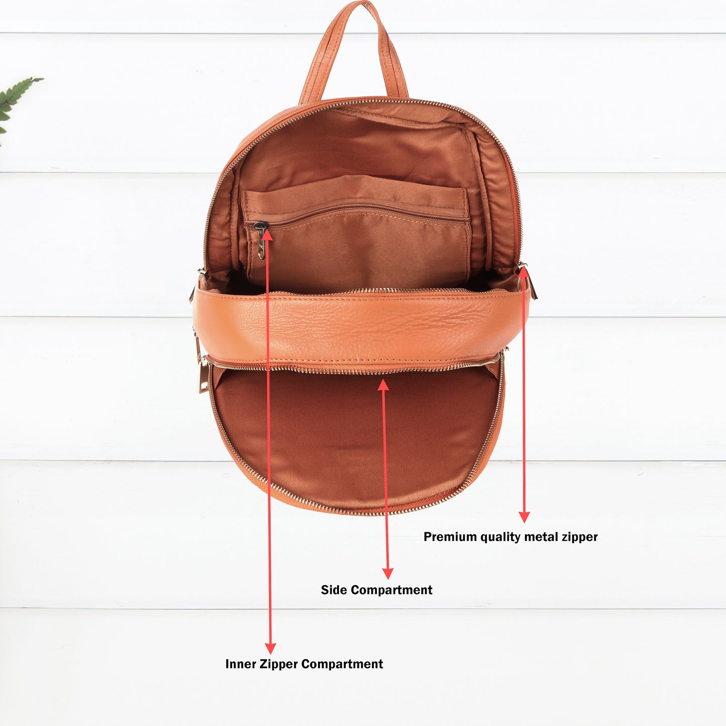 Ultra Light Premium Leather Backpack #2840