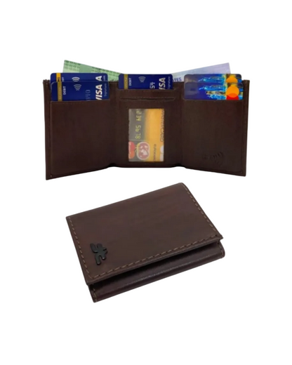 RFID Compact Trifold Cards & Cash Wallet #  1891 Open
