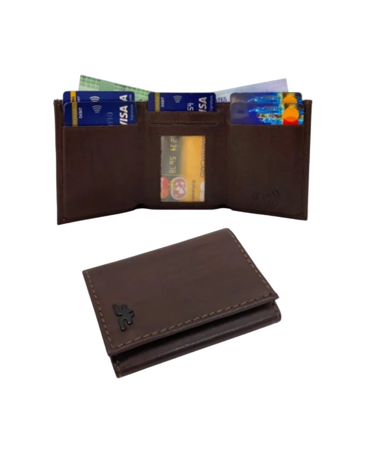 RFID Compact Trifold Cards & Cash Wallet #  1891 Open