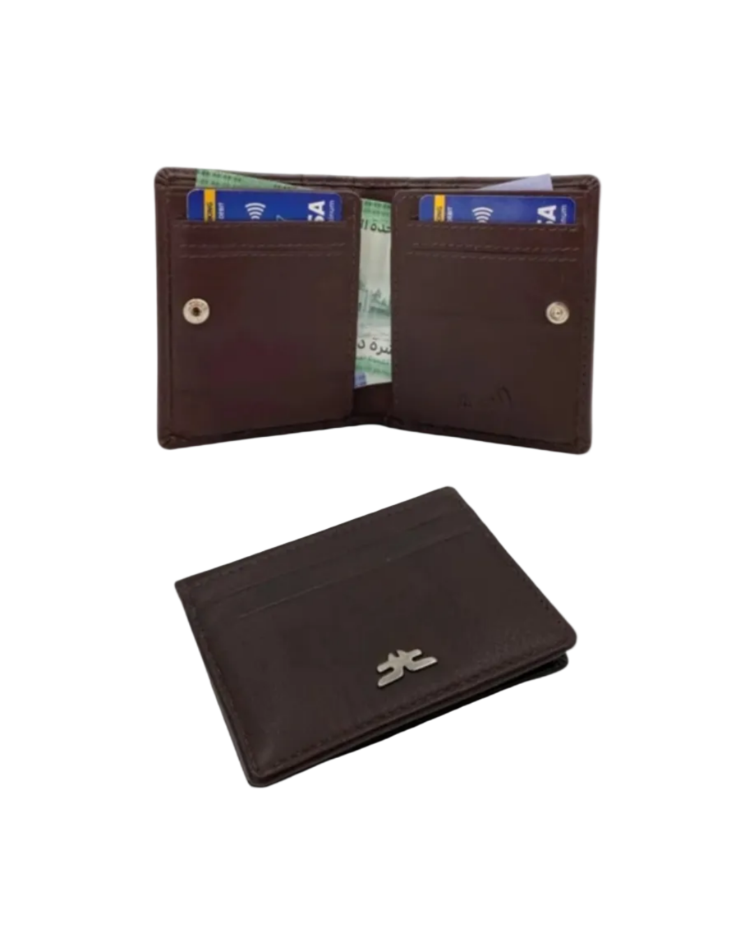 Slim Snap Button Outside Cards & Cash Wallet # RFID 4560S