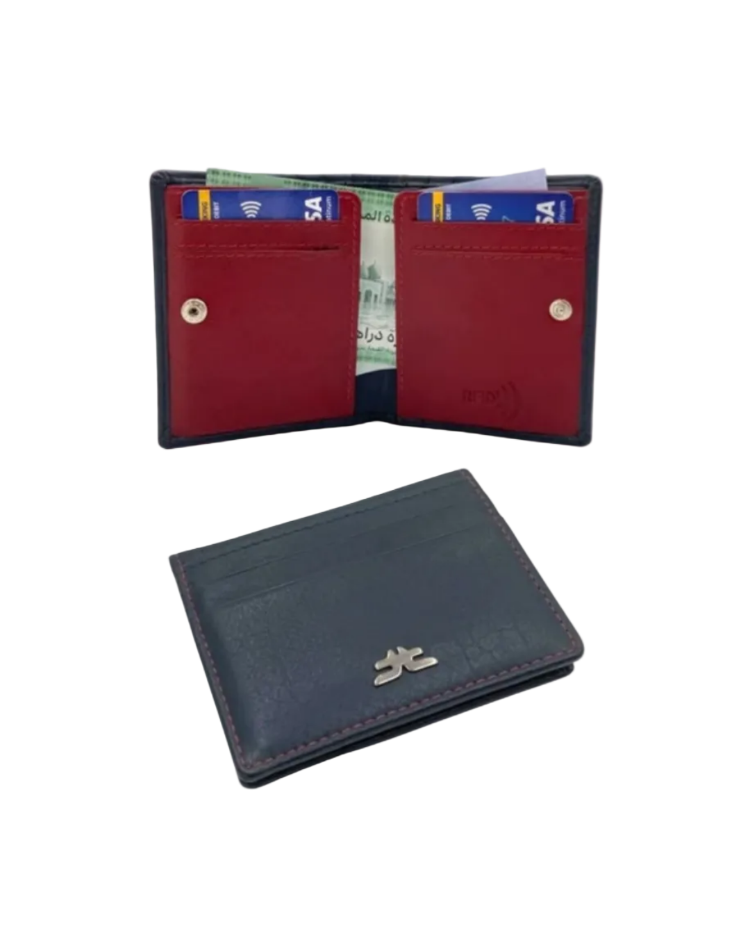 Slim Snap Button Outside Cards & Cash Wallet # RFID 4560S