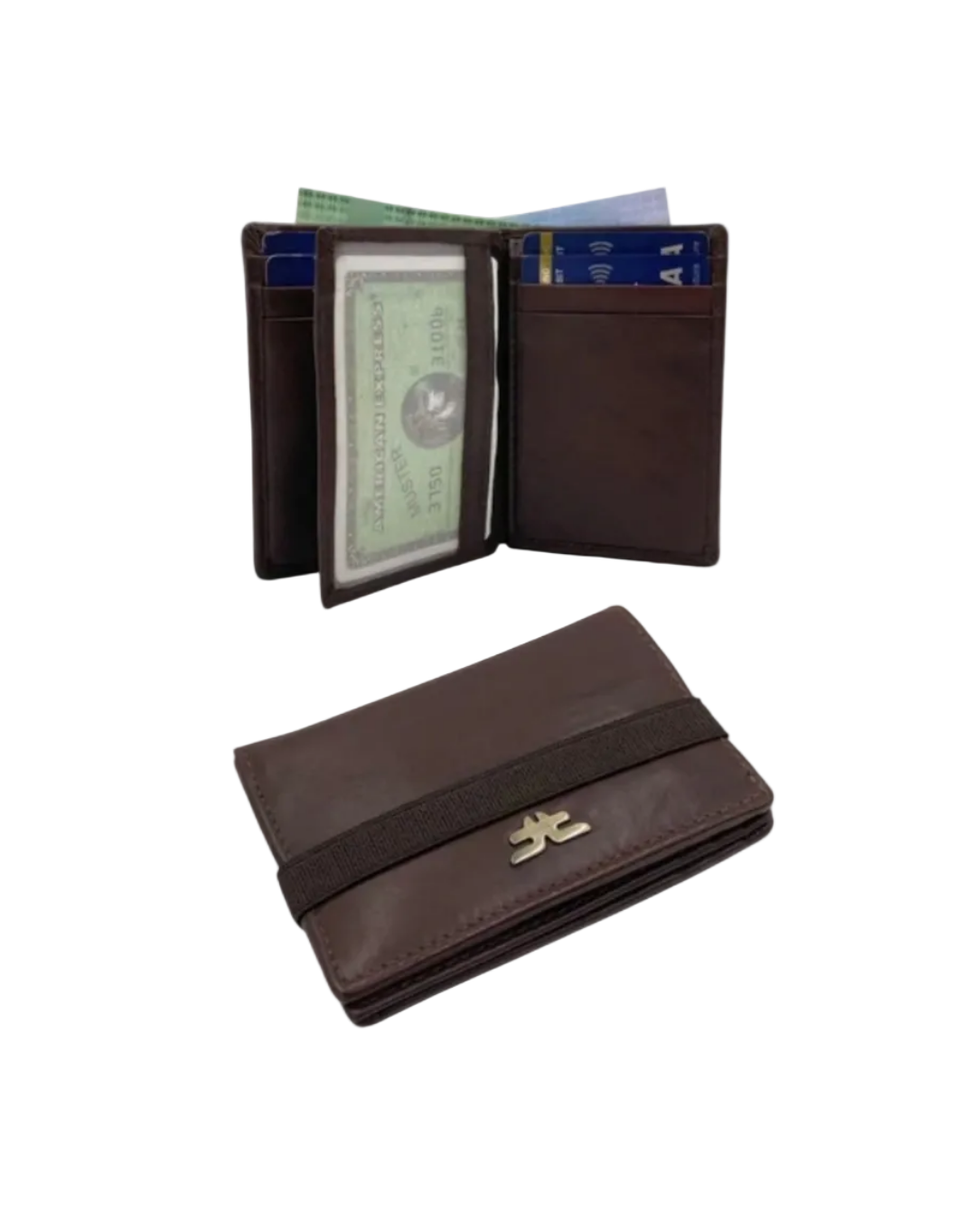 Small Bifold Cards Wallet # RFID 4018 Elastic