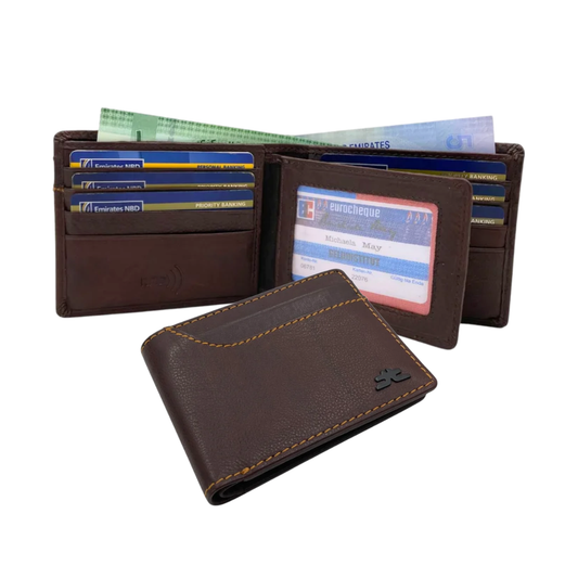 Pebble Texture 10 Card Billfold Wallet # 1727N.2 Button