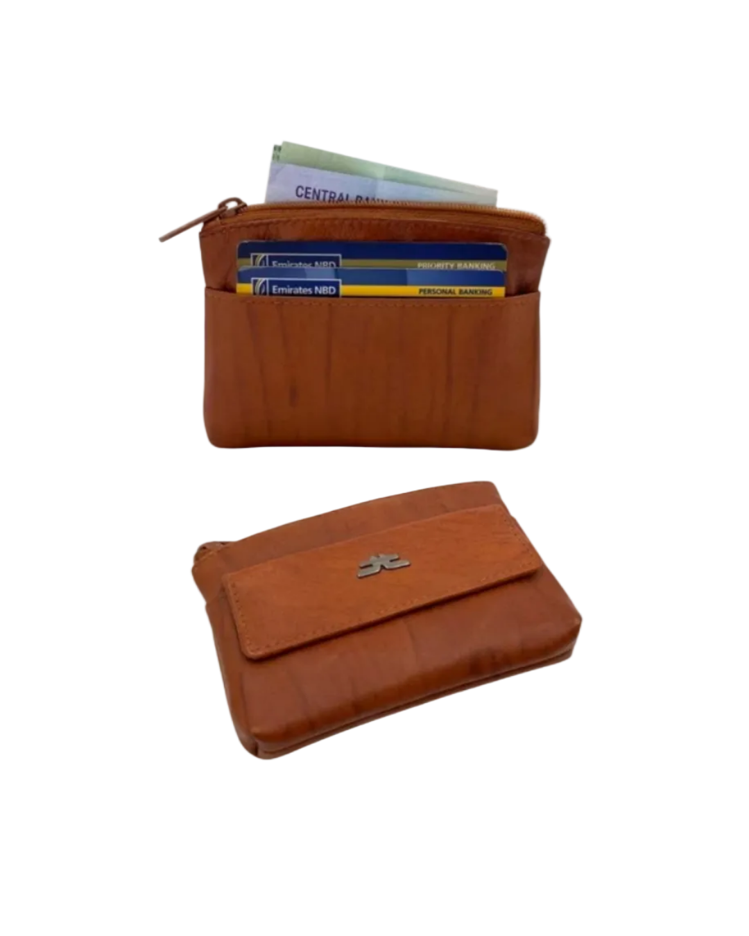 Slim Travel Top Zipper Cards, Cash, Coins & Key Wallet RFID # 1372