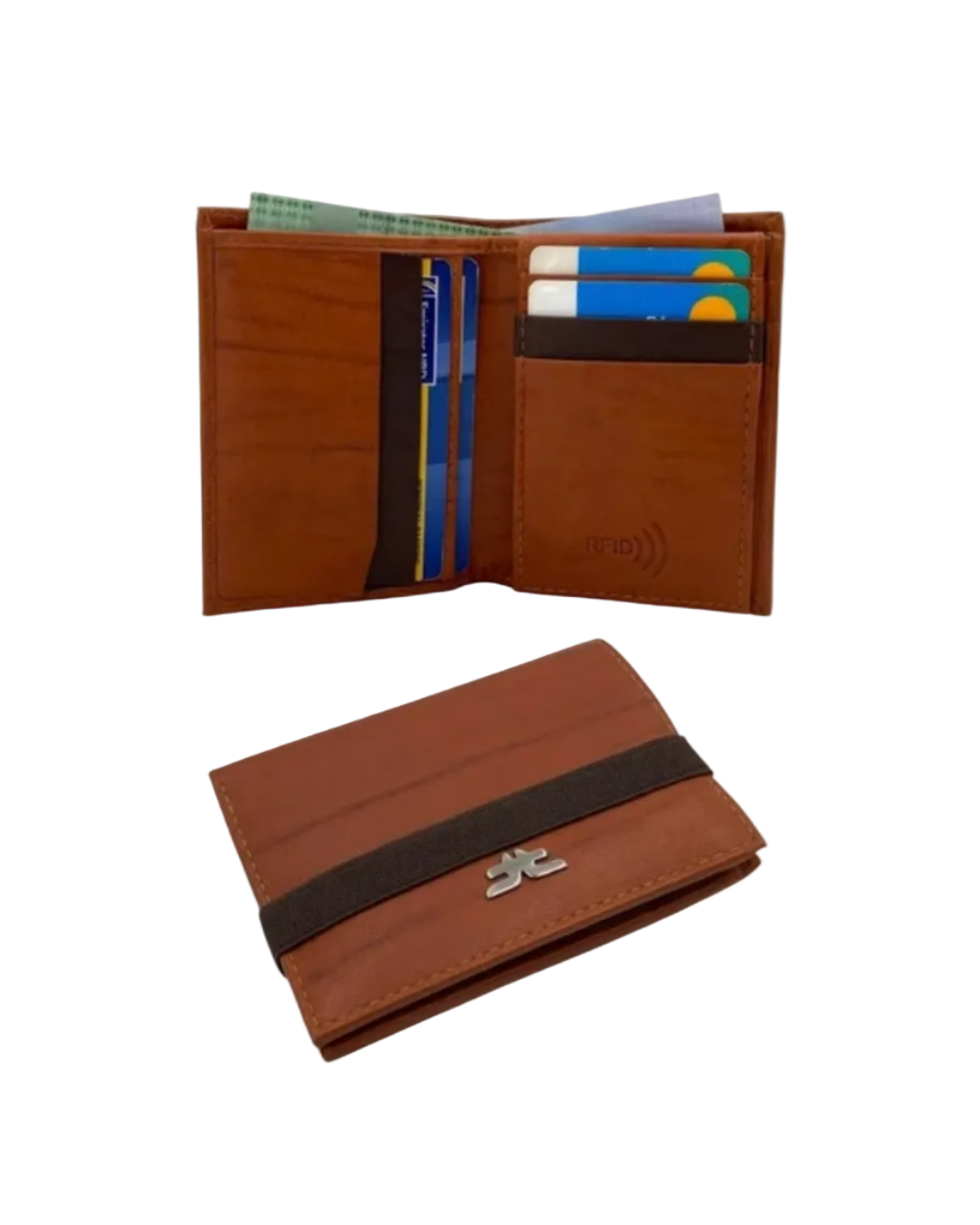 Small Bifold Cards Wallet # RFID 4017 ELASTIC