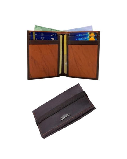Slim Bifold Inside Button Card & Cash Wallet # RFID 1977EL