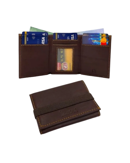 RFID Compact Trifold Cards & Cash Wallet #  1891 Elastic