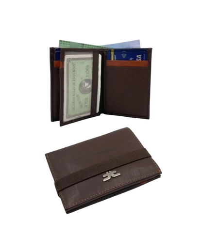 Small Bifold Cards Wallet # RFID 4018 Elastic