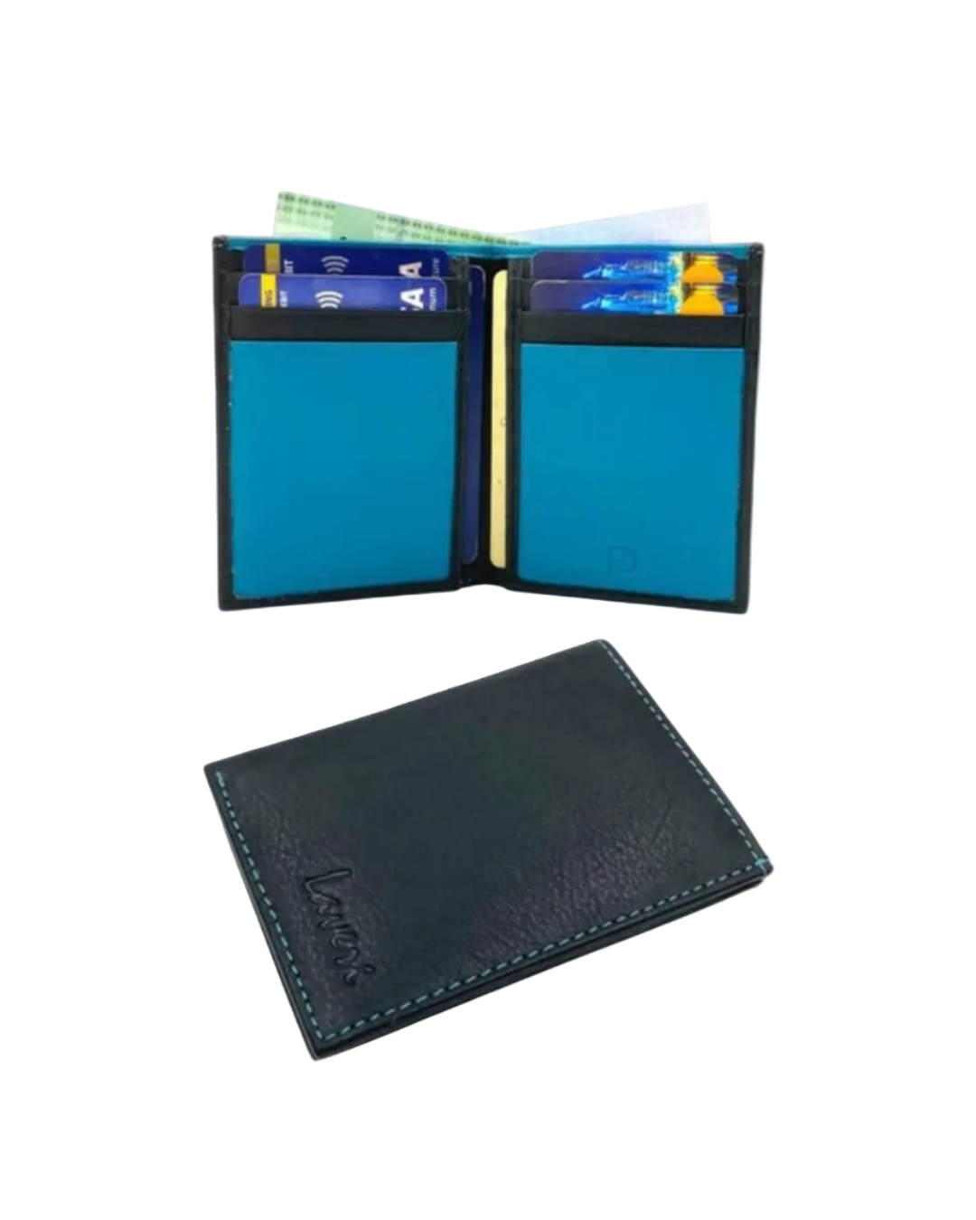 Slim Bifold Cards & Cash Wallet # RFID 1977