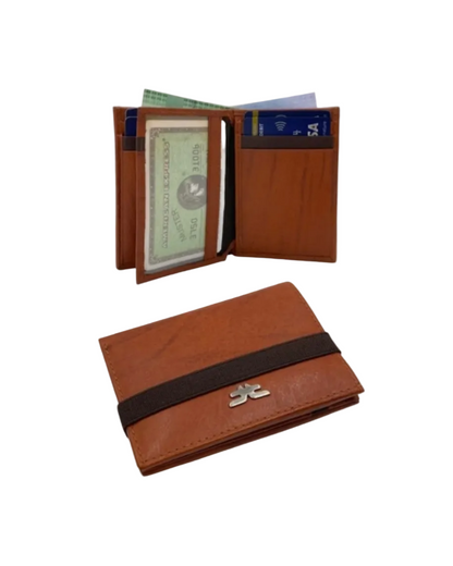Small Bifold Cards Wallet # RFID 4018 Elastic