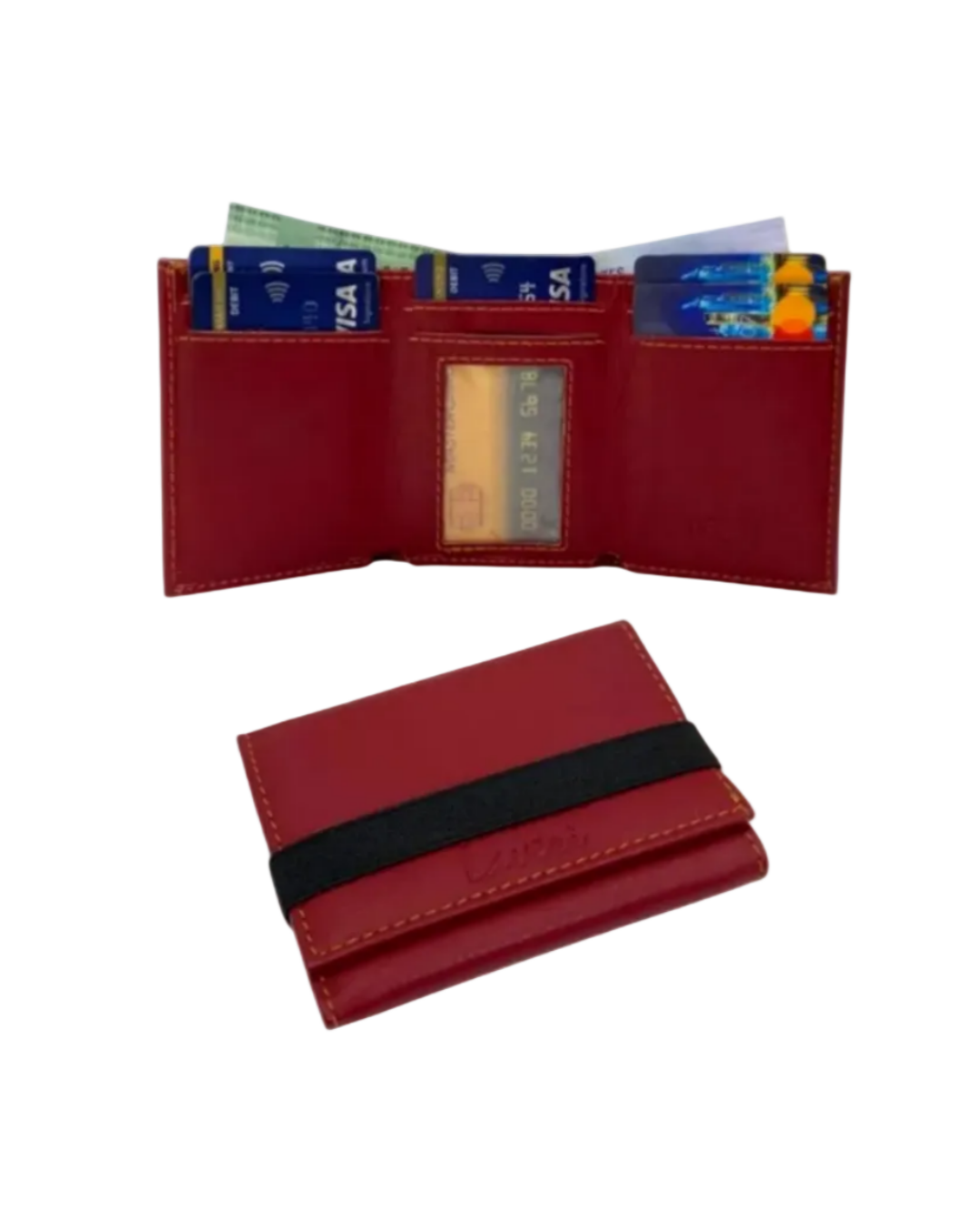 RFID Compact Trifold Cards & Cash Wallet #  1891 Elastic