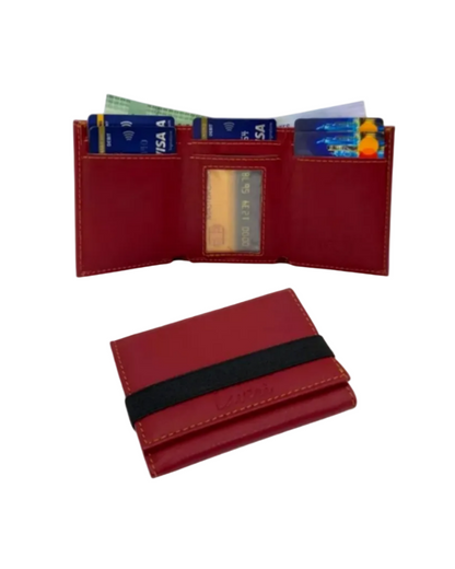 RFID Compact Trifold Cards & Cash Wallet #  1891 Elastic