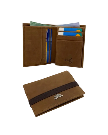 Small Bifold Cards Wallet # RFID 4017 ELASTIC