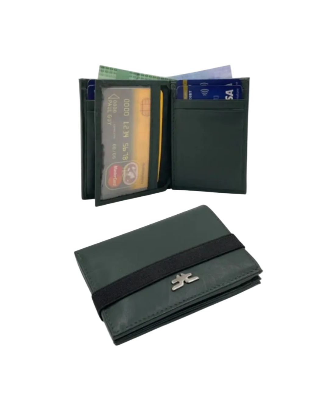 Small Bifold Cards Wallet # RFID 4018 Elastic
